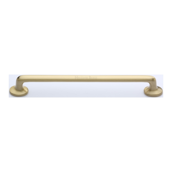 C0376 203-SB • 203 x 232 x 32mm • Satin Brass • Heritage Brass Traditional Cabinet Pull Handle